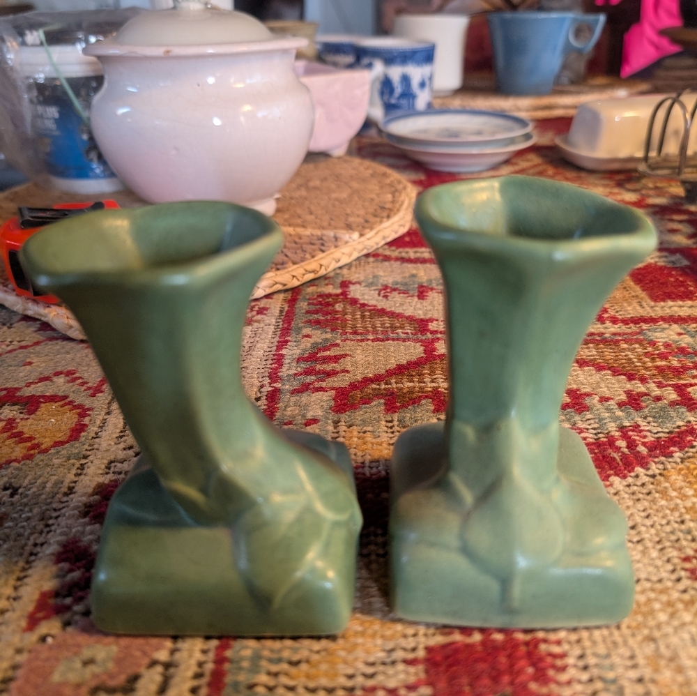 Niloak Pottery Candle Stick Holders"Vintage"